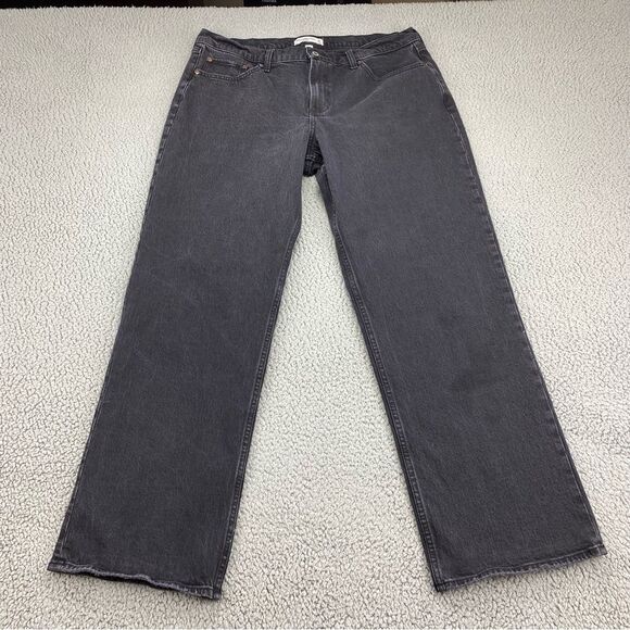 Abercrombie & Fitch Women's The Baggy Low Rise Straight Jeans  |  Size: 32/14L - Picture 1 of 14